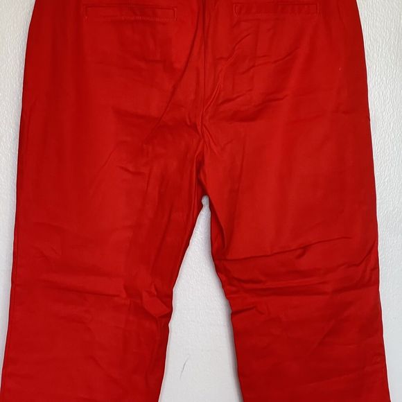 Ann Taylor Womens Pants Sz 4 Cropped Mid Rise Mid Waist Slit Straight Leg Casual - Picture 6 of 12